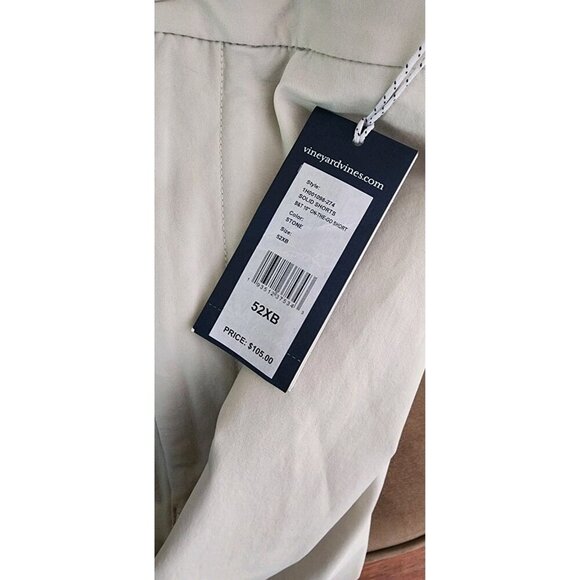 Vineyard Vines On-the-Go 10" Shorts 52B Stone New Retail $105 Water Repellant - Picture 8 of 8